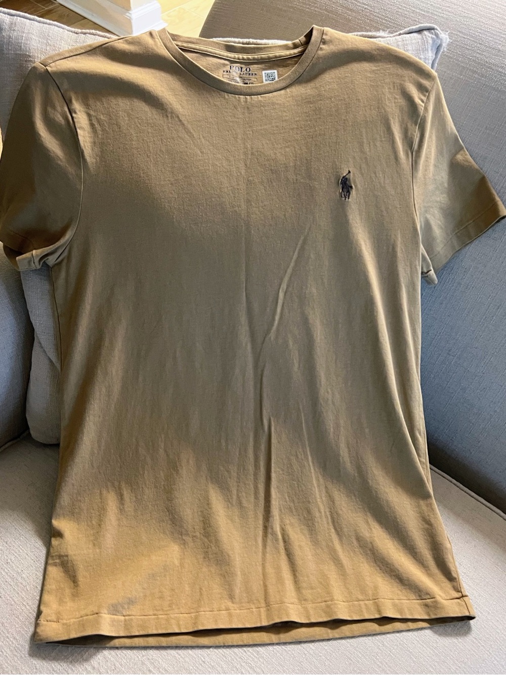 Polo Ralph Lauren Custom Slim Fit T-Shirt Cotton Short Sleeve in Mustard Small